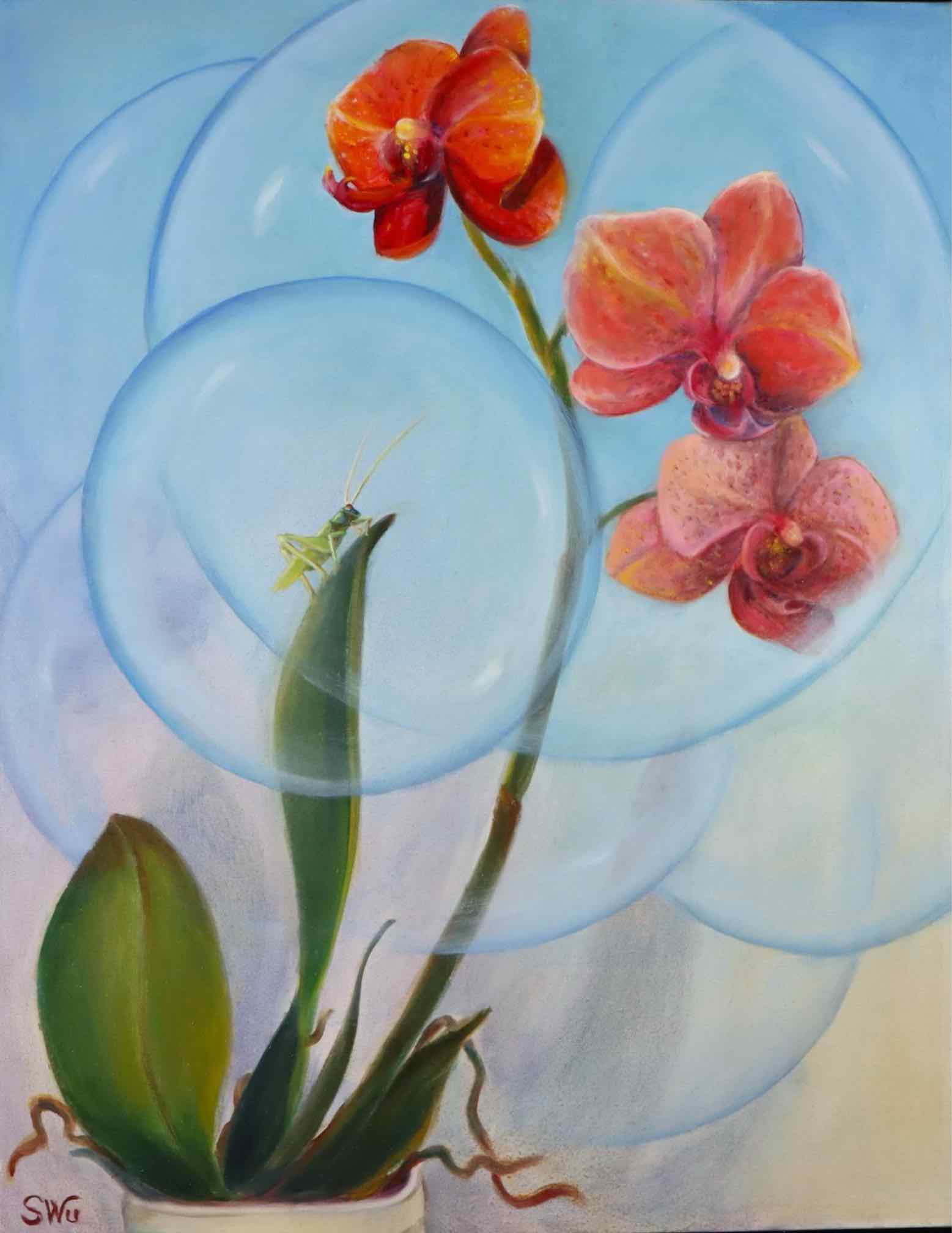 Grasshopper and Orchid